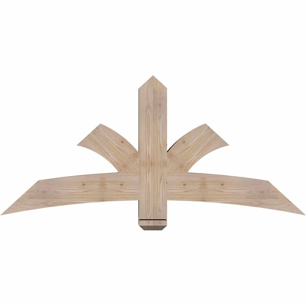 Ekena Millwork Davenport Smooth Timber Gable Bracket, Douglas Fir, 60"W x 27"H x 5 1/2"D x 5 1/2"F, 11/12 Pitch GBW060X27X0606DAV00SDF - main
